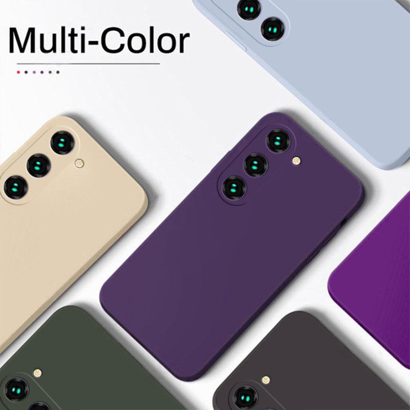Роскошный квадратный жидкий силиконовый чехол для Samsung Galaxy S25 S24 S23 FE S22 Ultra S21 S20 S10 Plus A52 A53 A54 A33 A72 A32 4G 5G мягкий чехол