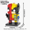 MOOXI Серия Фильмы MOC Набор Кирпичиков Фигурка BrickHeadzed Модель DIY Строительные Блоки Монтессори Детские Обучающие Игрушки Для Детей Подарок