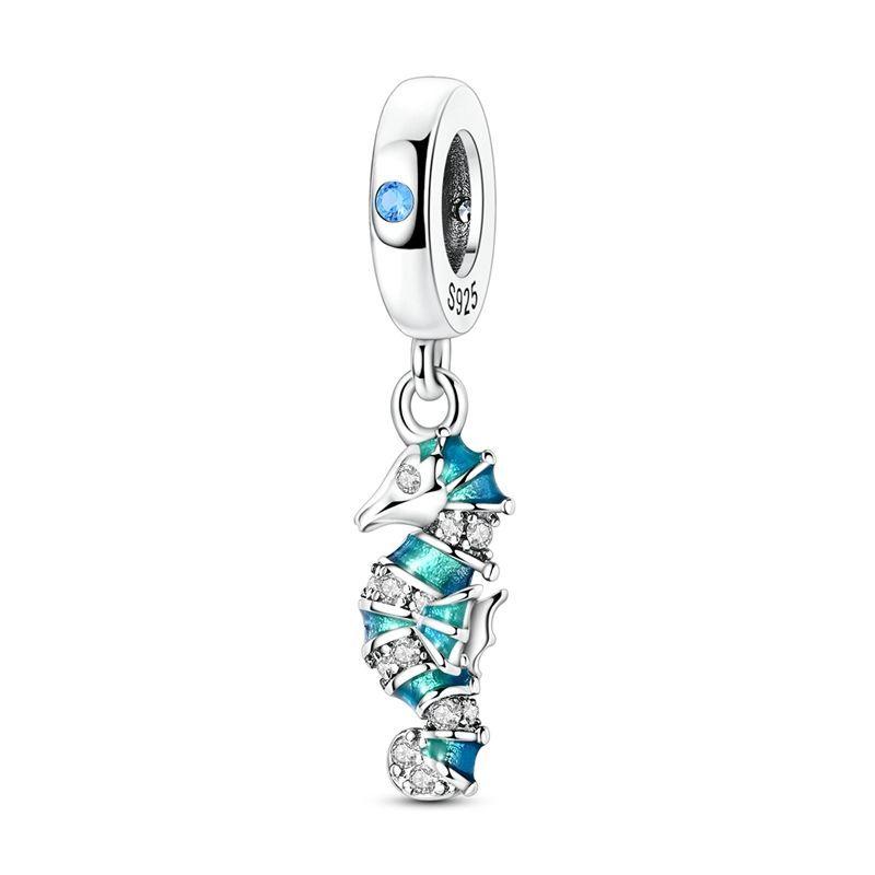 Original 925 Silver Penguin Whale Chameleon Pendant Robot Plant Bead Decoration fit Necklaces Bracelets Jewelry Gifts