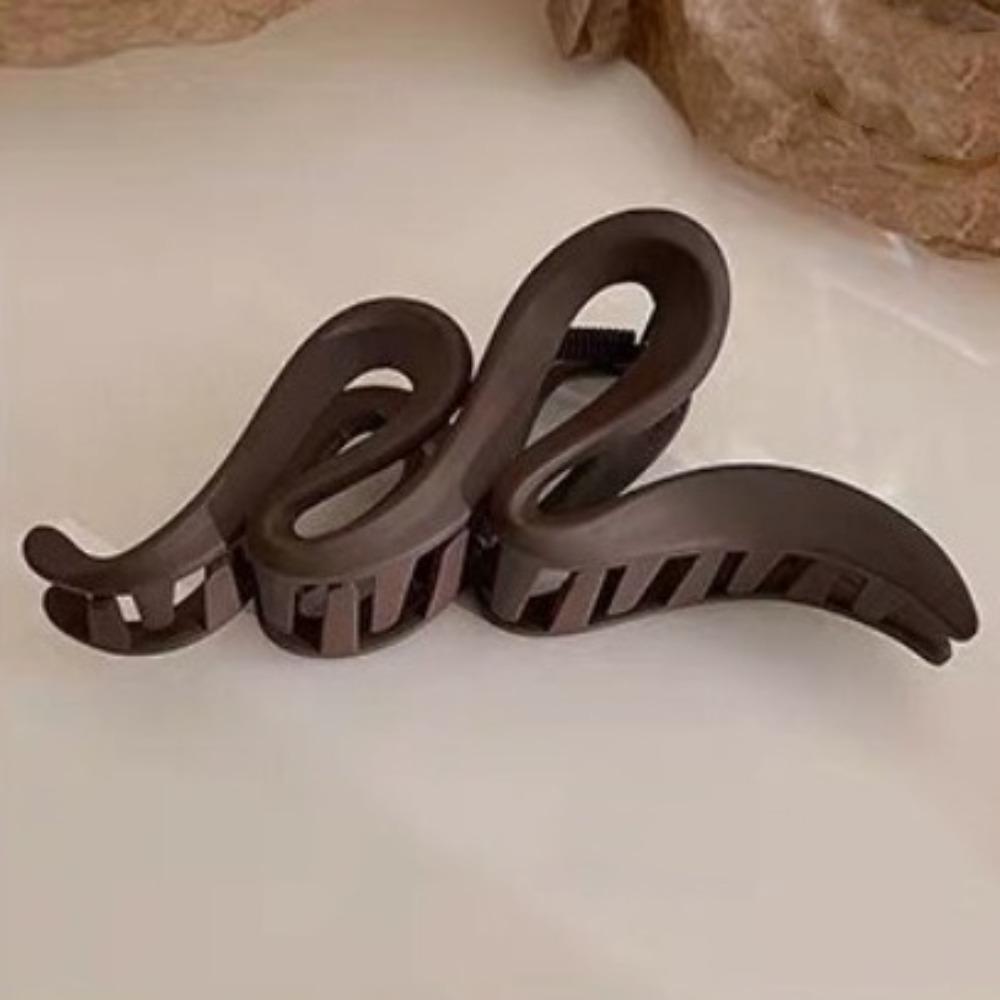 Plastic Wave Hair Clips Solid Curved Hair Claw Headwear Frosted Shark Clips  Travel