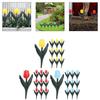 12pcs Plastic Fence Fence Garden Patio Tulip Multi Color Outdoor Hedge Fence Decorative Stakes Outdoor Garden Yard Decor