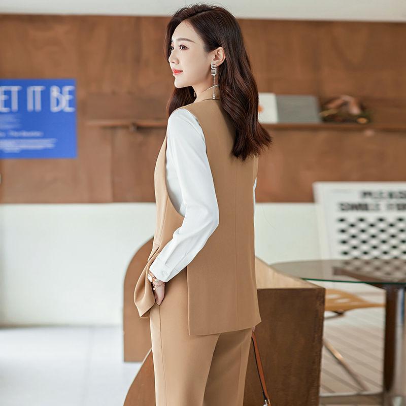 Модный и элегантный женский комплект из жилета и брюк для женщин