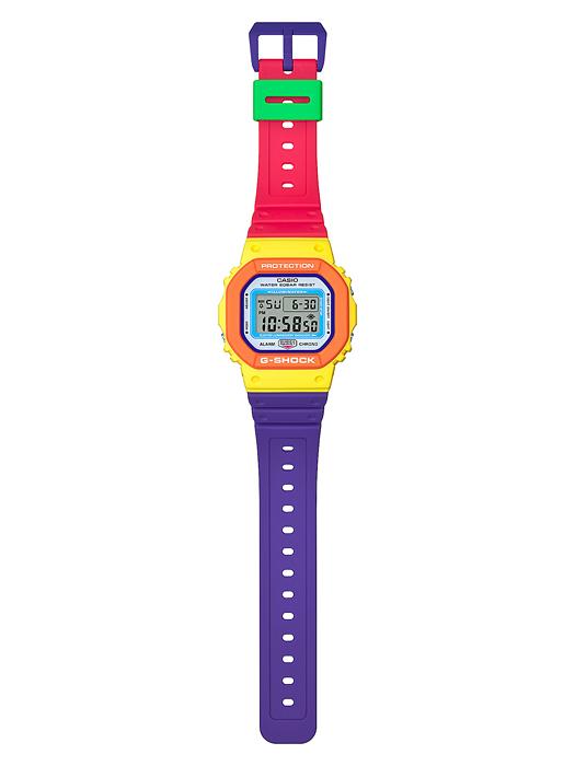 Casio Мужские кварцевые часы G-SHOCK на смоляном ремешке, водонепроницаемость 200 м, ударопрочность, будильник, DW-5610DN-9