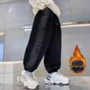Флисовые спортивные штаны для мальчиков: Повседневный свободный крой для осени/зимы 2024