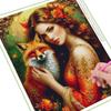 Алмазная Мозаика Новая Коллекция Женщина и Лисы Сделай Сам Полная Вышивка Стразами Животные Цветы Мозаика Наборы для Вышивания Крестиком Декор Стен