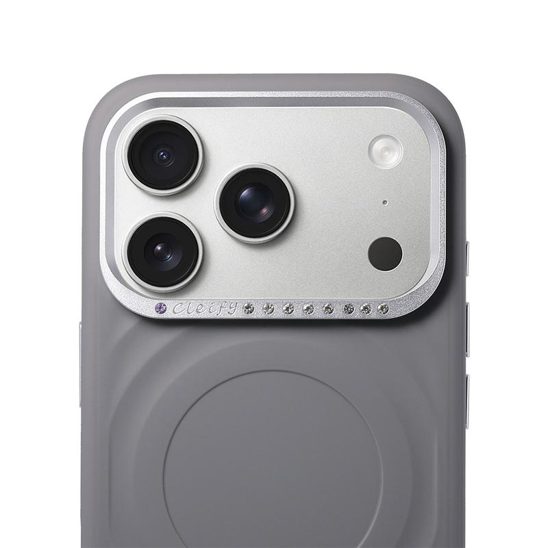 Diamond-studded Corrugated Magnetic Case for iPhone 17Promax 17 17Pro Metal Lens Frame For Magsafe Wireless Charge Cover