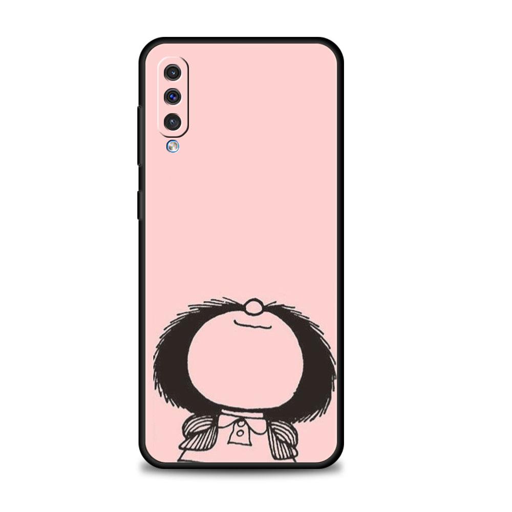 Для Samsung A20e A40 A50 A70 A10s A10 A20s Note 20 Ultra 10 A30 A91 A01 A03 A42 5G M51 A02 Черный Mafalda Girl Phone Funda