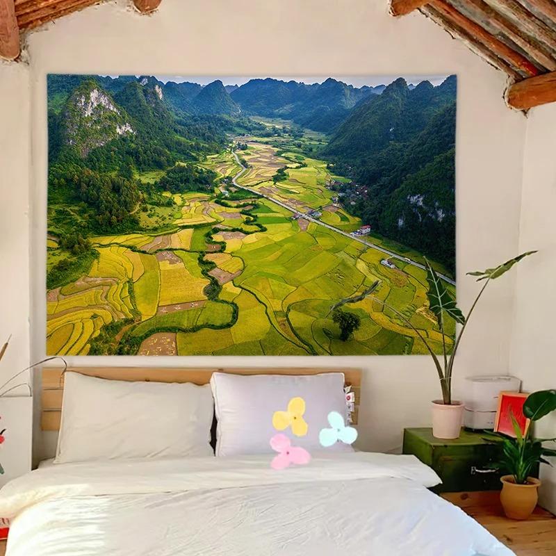 Вид на море Гора Фудзи Узор Спальня Гостиная Гобелен Домашнее украшение стены Гобелен