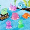 Mini Luminous Marine Animals Figurine Dolphin Crab Octopus Sea Turtle Micro Landscape Ornament Fish Tank Aquarium Decoration