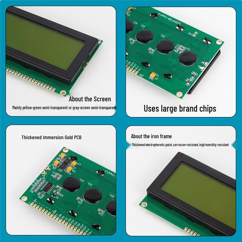 3.8-inch 192x64 Dot Matrix LCD Screen, Yellow-Green Backlight, Low Power Consumption