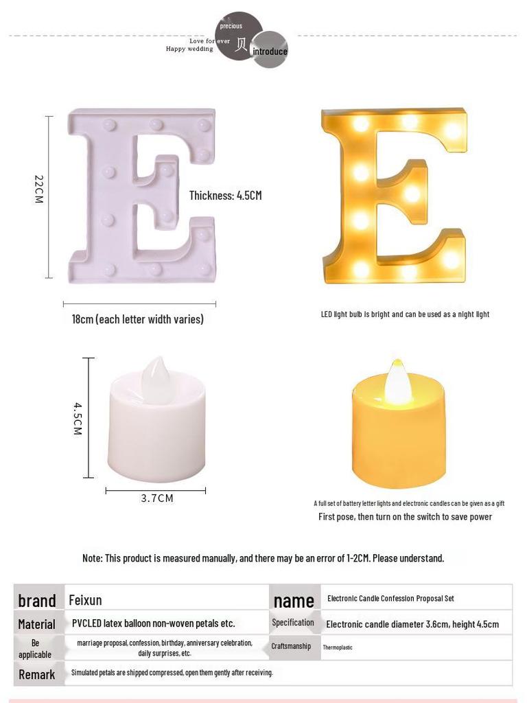 Romantic Indoor Proposal & Celebration Candle Decor Set