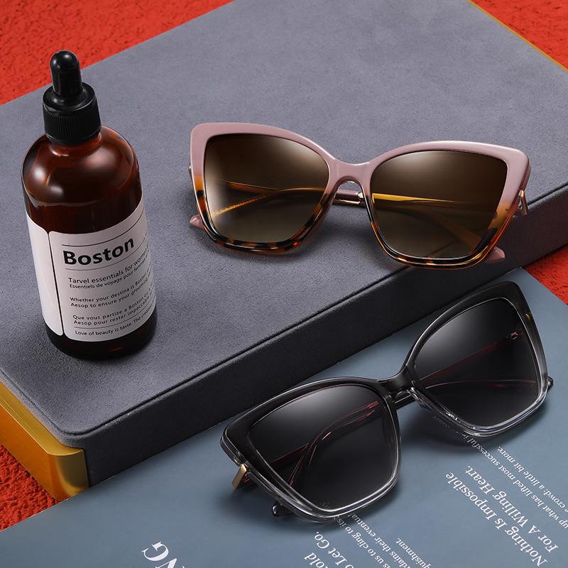 Magnet Clip Polarized Sunglasses Optical Glasses Frame Women Fashion Cat Eye 2 In 1 Sun Glasses Woman TR90 Spectacle