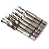 6pcs M3-M10 Screw Tap Drill Bits HSS Taps Countersink Deburr Set Metric Combination Bit 1/4Inch Hex Quick Change