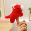 Stuffed Pony Fridge Magnet Soft New Year Mascot Mini Plush Refrigerator Stickers  Office