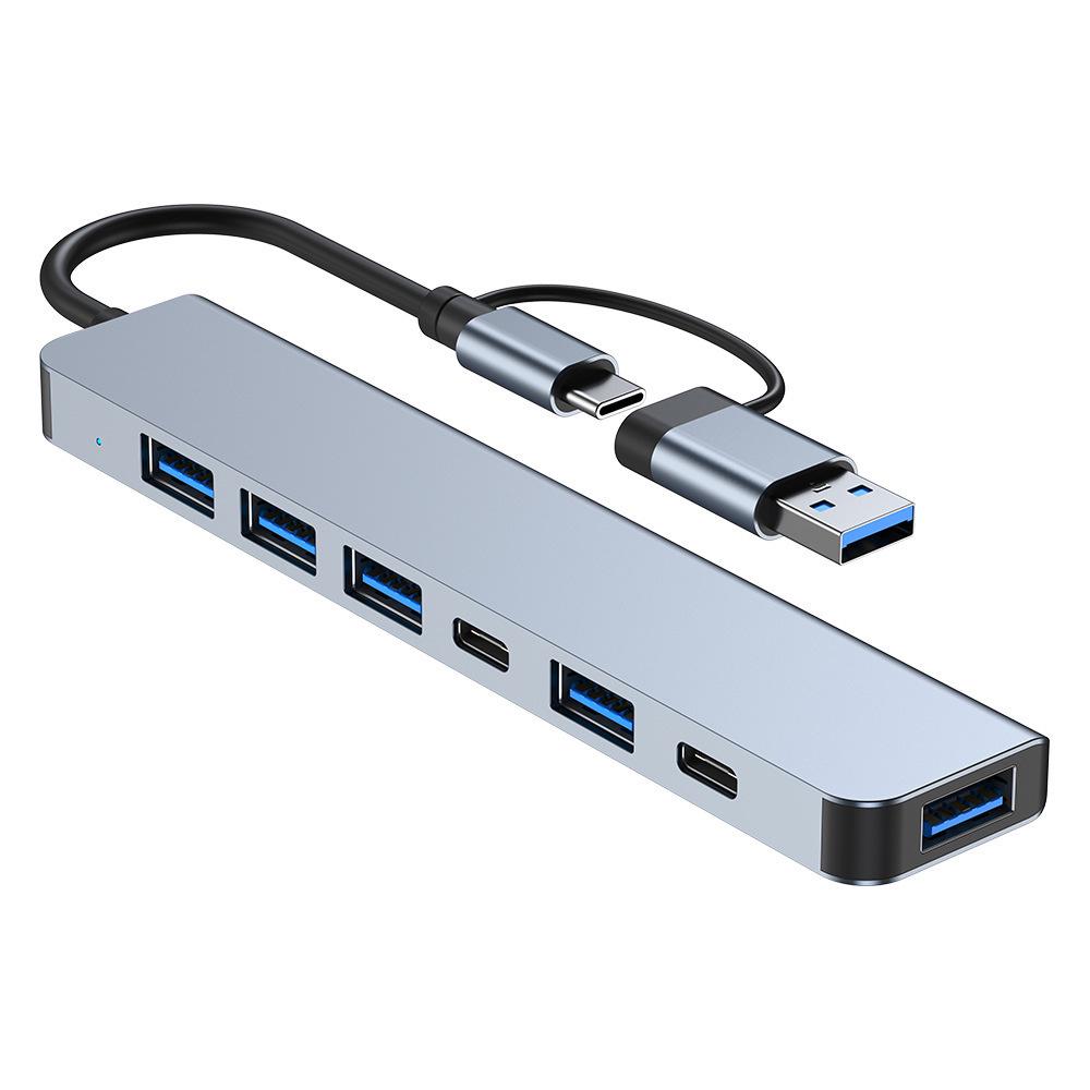 Высокоскоростной USB-хаб-расширитель на 8 портов: Многофункциональная док-станция для компьютера
