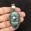 Evil Eye Amazonite Gemstone Copper Pendant Copper Wire Wrapped Jewelry Rainbow Moonstone Jewelry Evil Eye Jewelry Handmade Designer Pendant