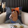 B-Bojack Horseman Наволочка для подушки Домашний Общежитие Спинка стула Короткий плюш Двусторонняя печать Офис Время для сна Чехол для подушки