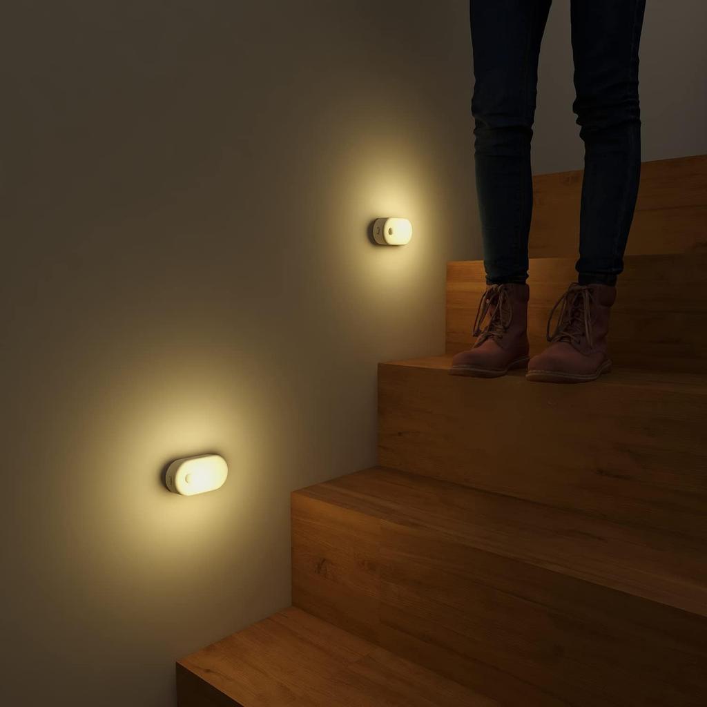 Lyridz Rechargeable Battery Night Light with Motion Sensor, 4-Pack