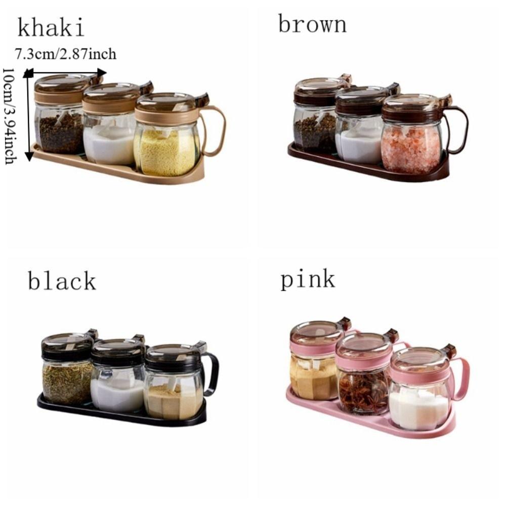 Sealing Kitchen Storage Bottle Large Capacity Condiment Jar Oil Bottle Holder Salt Pot  Home Use