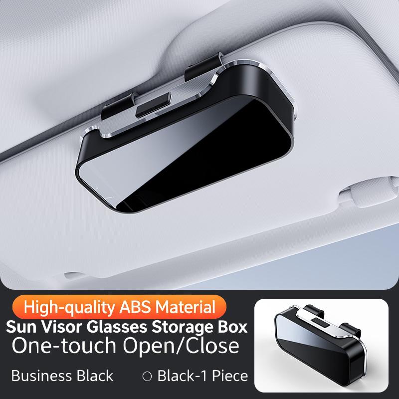 New Car Visor Glasses Case ABS Soft Flocking Inner Auto Sunglasses Organizer Storage Case Anti-Scratch Eyeglasses Protection Box