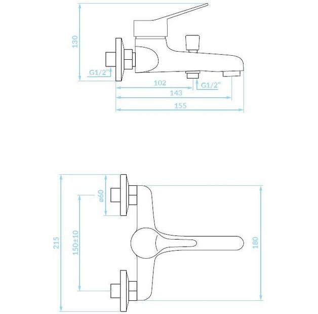 Смеситель Kuchinox Tibi хром (BQY010D)
