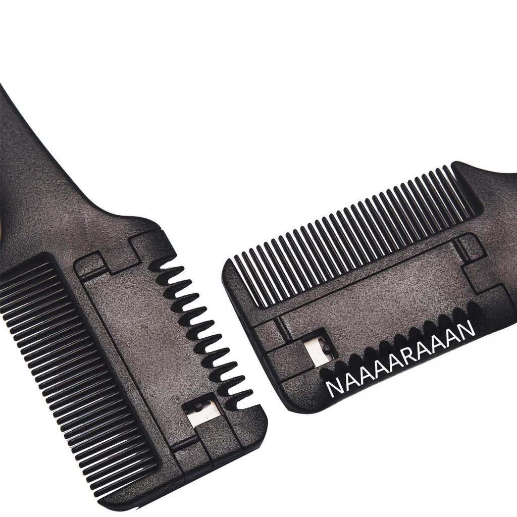 Парикмахерская расческа филировочная двойного назначения с лезвием из нержавеющей стали