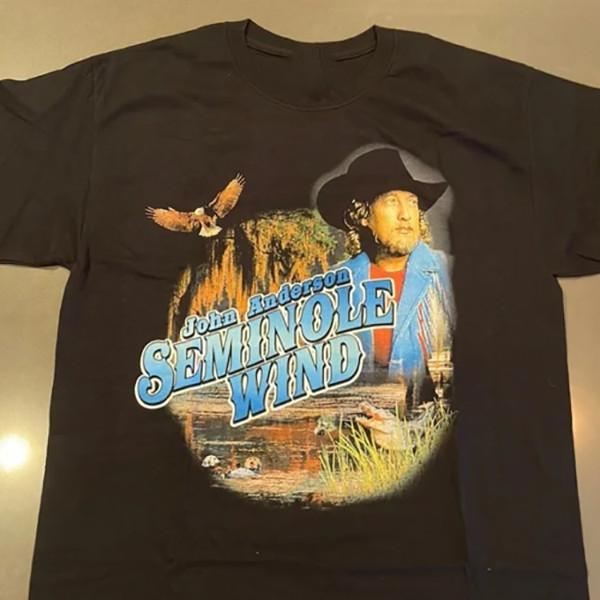 Джон Андерсон Seminole Wind Рубашка Классическая Черная 1K0027 Унисекс Футболка