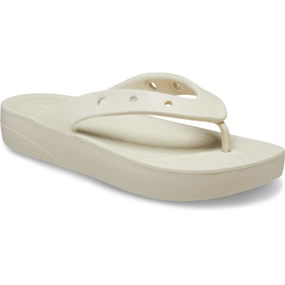 Классические шлепанцы на платформе для см [Crocs] Женские, Бежевые, 21.0