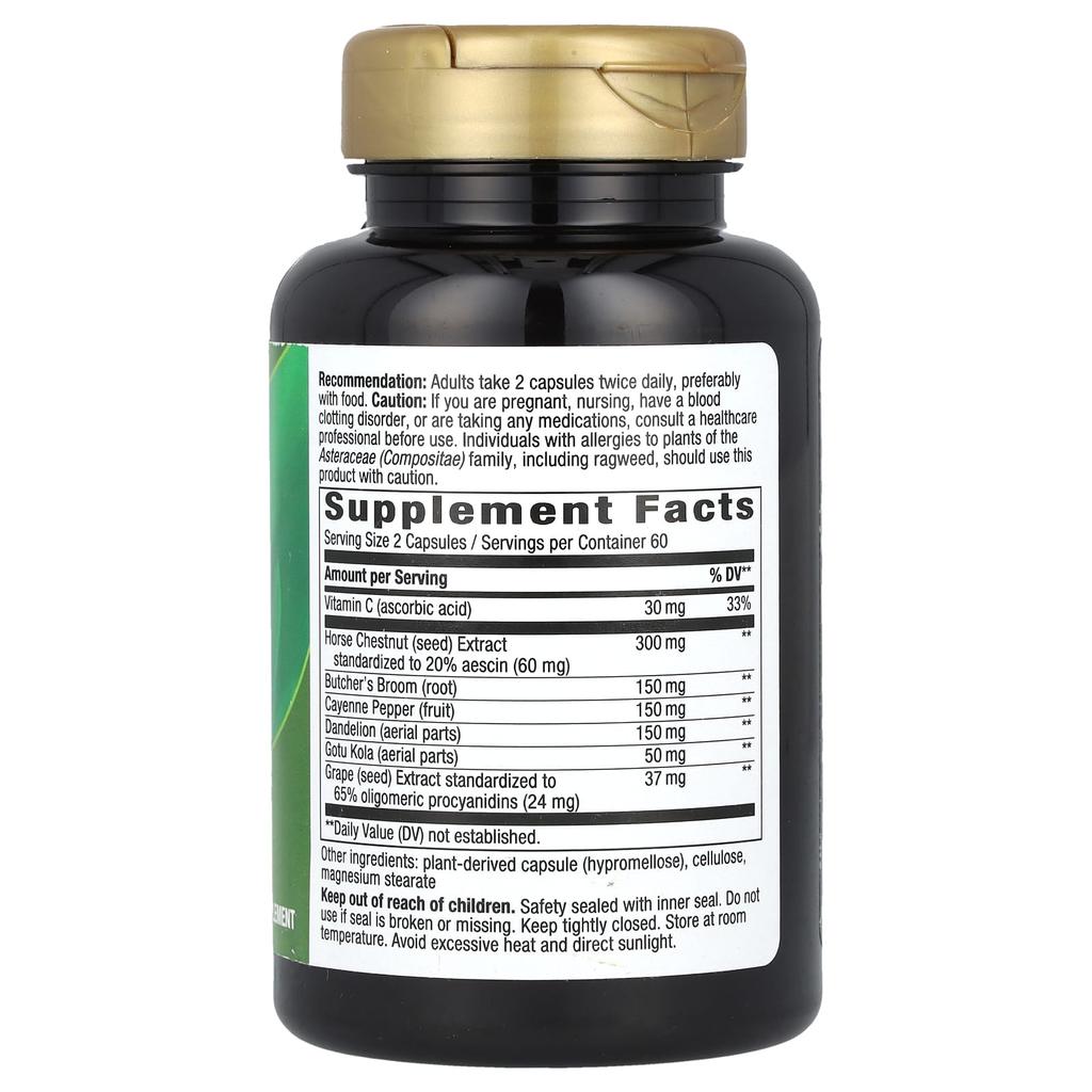 Nature's Way Leg Veins, Premium Blend, 120 Veggie Caps