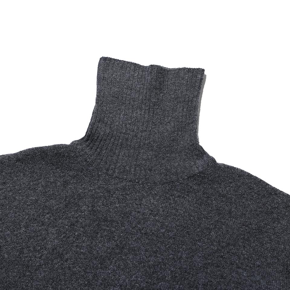 NODU Soft Cashmere-Like Turtleneck Long Sleeve Knit Sweater [Gray]