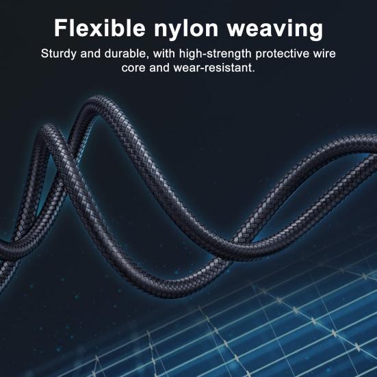 Кабель USB C-C 100 Вт PD3.0 для быстрой зарядки, шнур 5 А при 20 В, быстрое зарядное устройство, нейлоновый плетеный кабель для передачи данных для ноутбука, игровой кабель для зарядки типа C