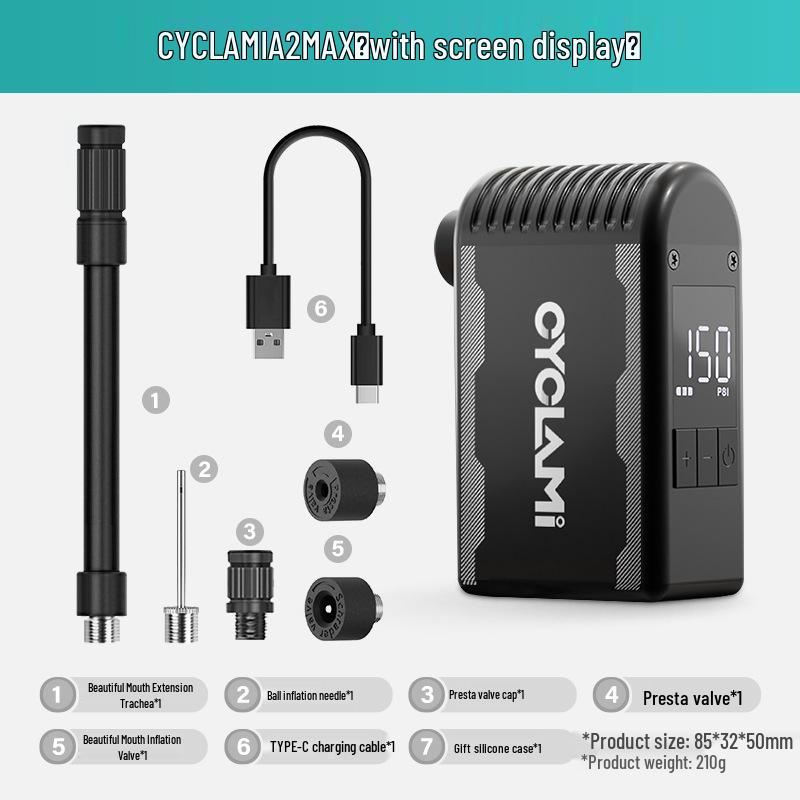 CYCLAMI A3Max Мини-умный электрический воздушный насос для шоссейных велосипедов