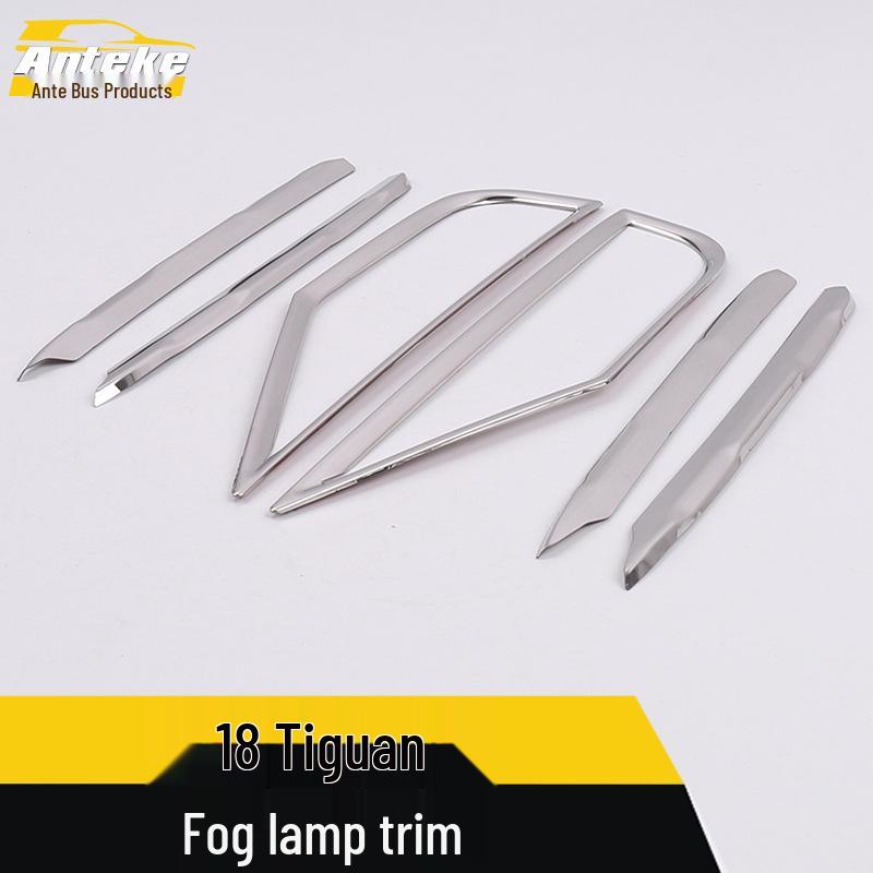 Stainless Steel Fog Light Trim for 18 Tiguan – Decorative Car Accessories
