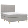 VidaXL Slatted Bed Base with Mattress and LED, Upholstered Bed, Double Bed, Adult Bed for Interior Bedroom, 3135437