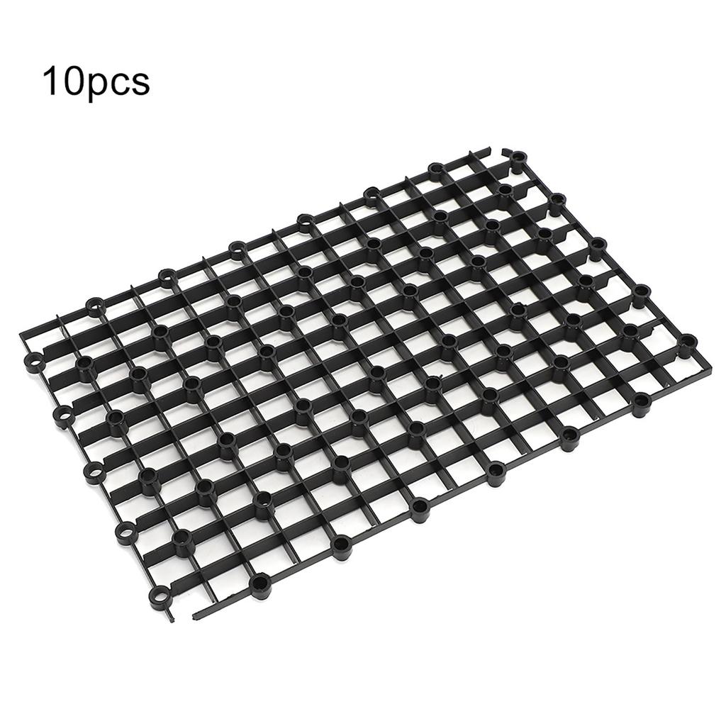 10Pcs Plastic Splicing Aquarium Filter Bottom Grid Plate Screen for Aquarium Fish Tank UseBlack