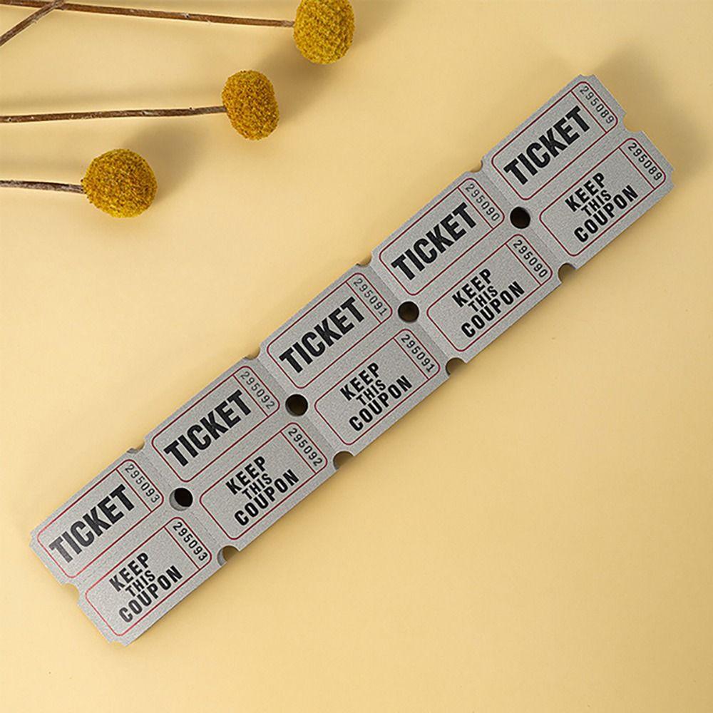 100Pcs For Classroom Raffle Tickets Drink Events Lottery Roll Durable Celebration Event Tickets