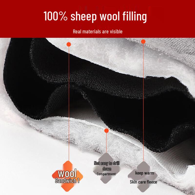 Langsana Women's High-Waist 100% Wool Thermal Stirrup Leggings