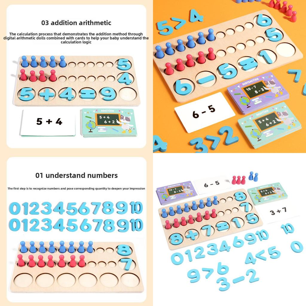 Wooden Educational Toy For Kids With Number Counting And Addition Skills For Early Learning
