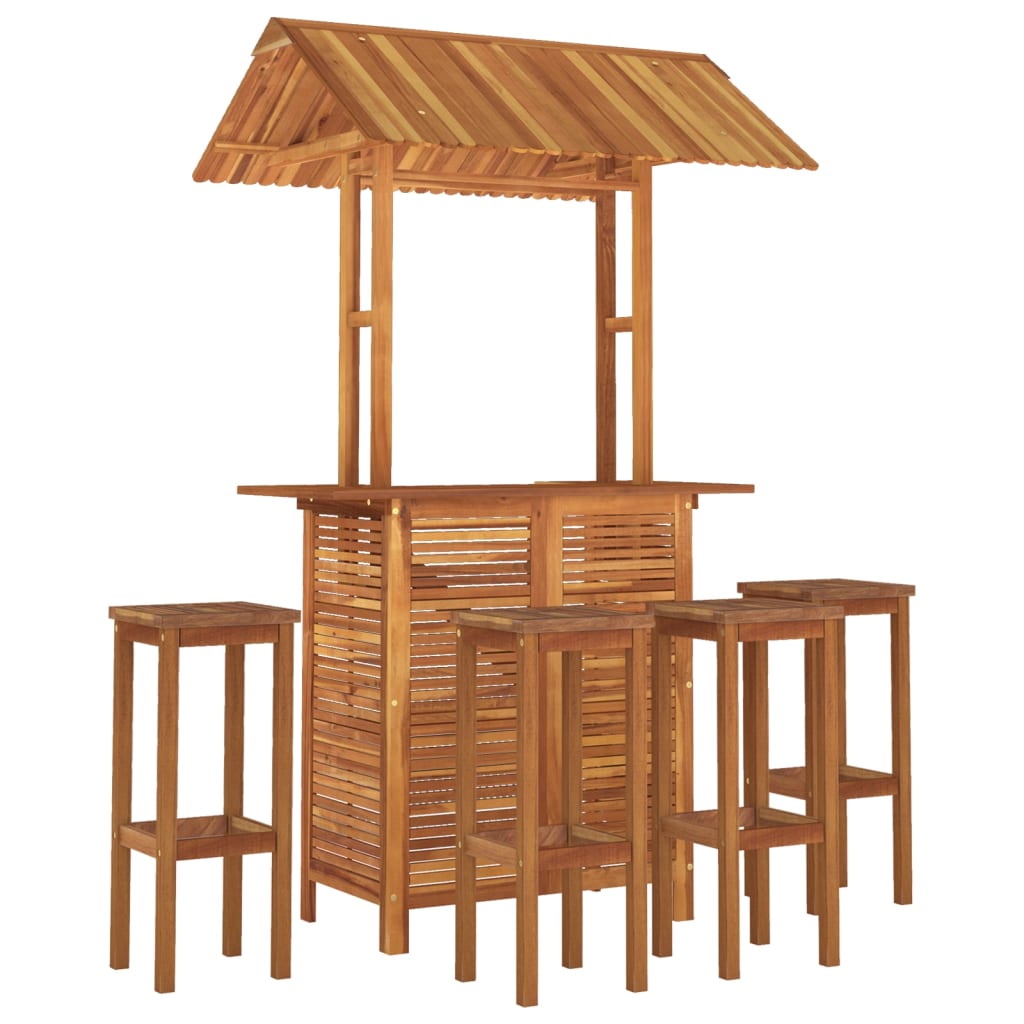 5 Piece Garden Bar Set Solid Acacia Wood