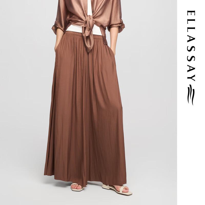 ELLASSAY 2025 S/S Luster Wide-Leg Casual Pants EWE362K03600
