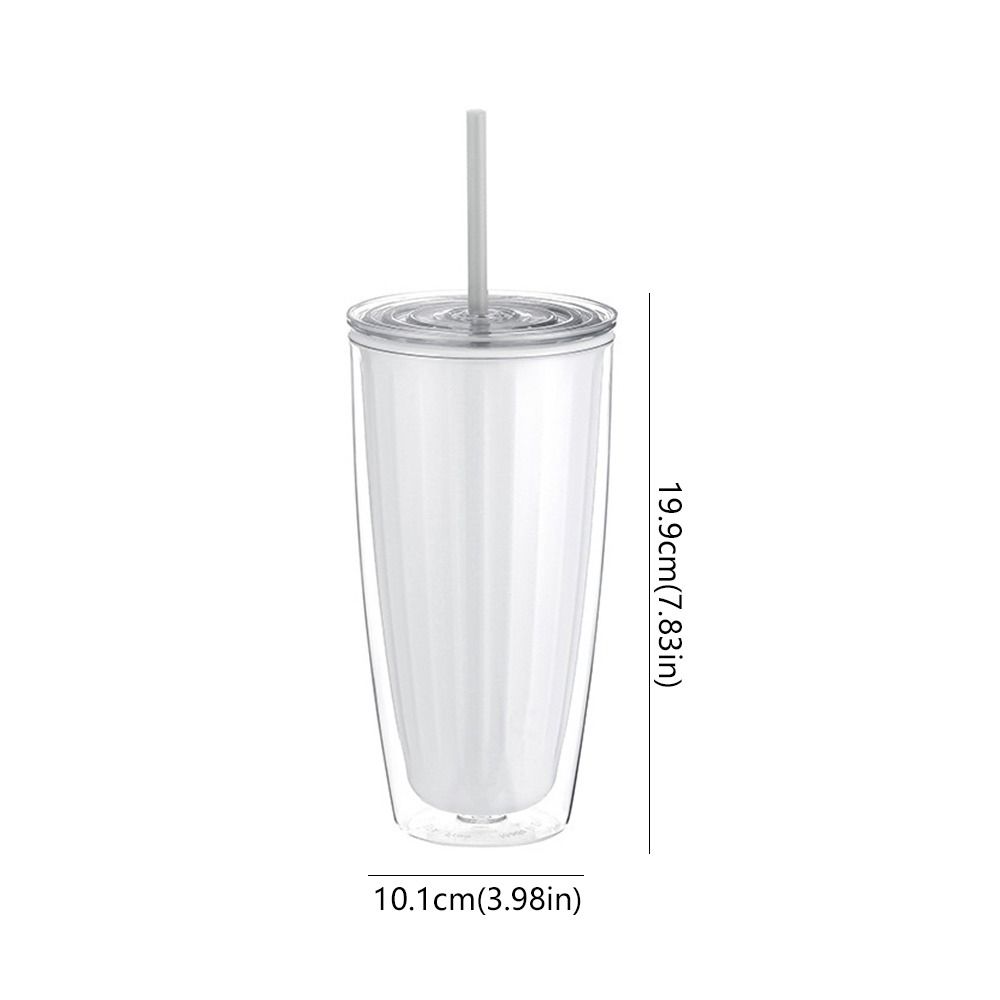 Большая емкость двухслойная соломенная чашка герметичная молочная чашка для чая пластиковая бутылка для воды для детей и взрослых