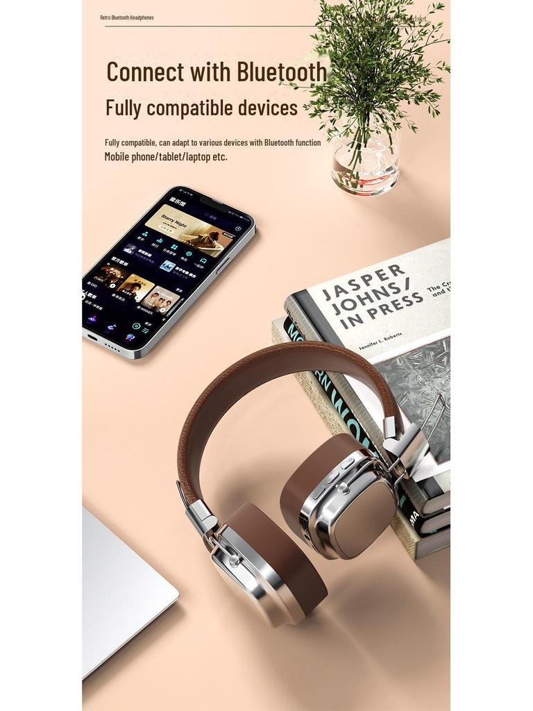 Гарнитура Bluetooth 5.3 SMY-63: Конструкция с креплением на голове и мощными басами для телефонов и компьютеров