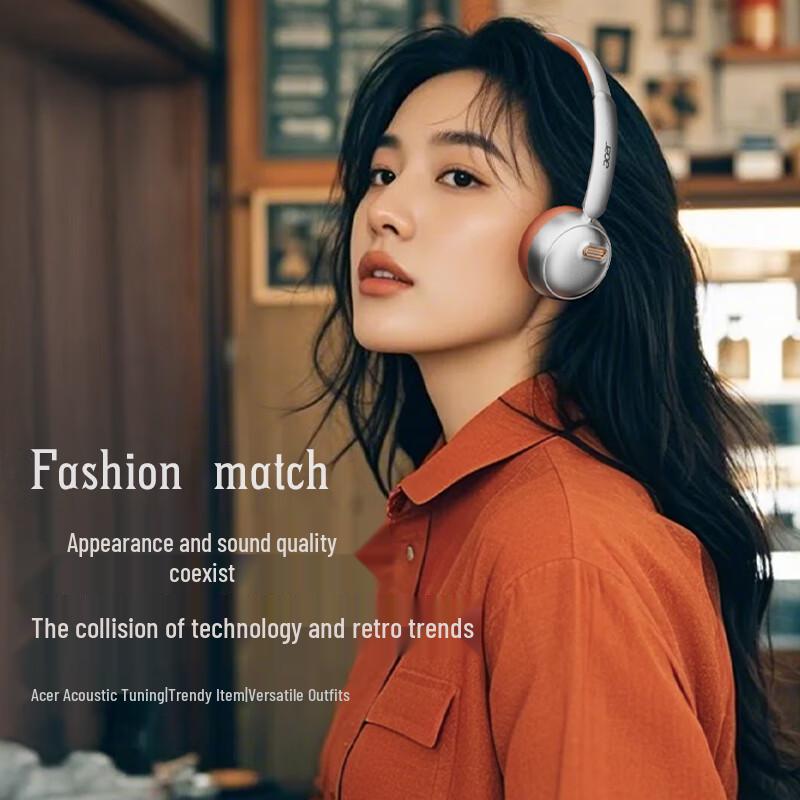 Acer OHW111 Retro Wireless Bluetooth Over-Ear Headphones