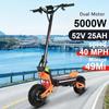 Электросамокат X5 6000 Вт 60 В 40 Ач с двойной амортизацией Максимальная скорость 95 км/ч 11-дюймовый Внедорожный Запас хода 100 км