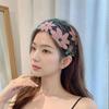 Нескользящий Зубчатый Нескользящий Ободок для Волос Сетка Женский Обруч для Волос Элегантная Кружевная Вышивка Повязка на Голову Девочки