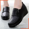Autumn Slip On Women Women's Genuine Leather Work Shoes Mother Comfortable Wedding Shoes