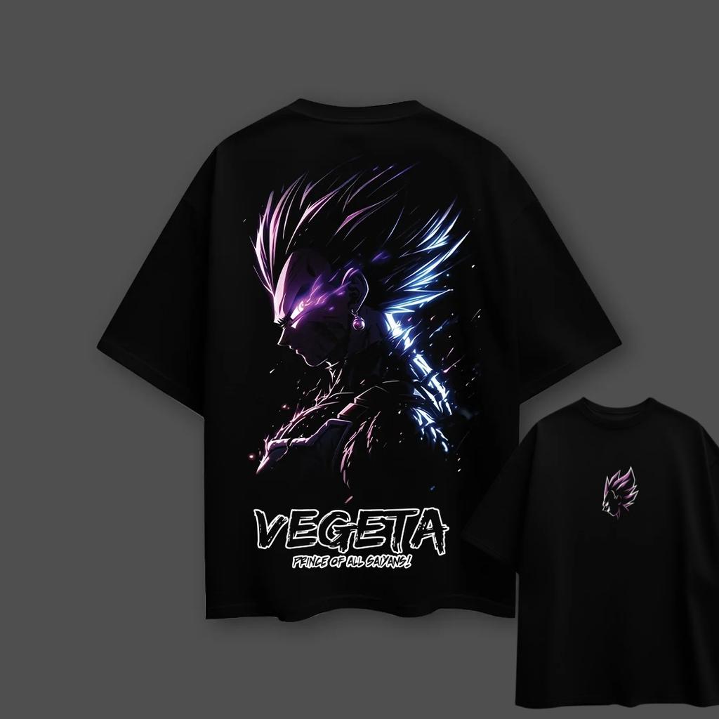 Футболка с графическим принтом Аниме Dragon Ball Z Супер Сайян 100% Хлопок Оверсайз Унисекс Y2k Унисекс Короткий рукав Круглый вырез Популярная в продаже