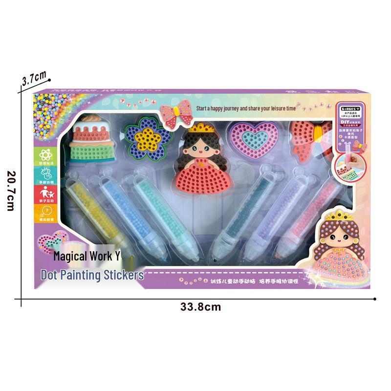 Принцесса и Животное Алмазная Ручка для Точечной Живописи Набор Наклеек Сделай Сам для Девочек