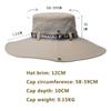 OLIKEI Men's Summer Sun Hats Large Brim Fisherman Hat Outdoor Hiking Cap Sun Protection Anti-UV Bucket Hat Fashion Waterproof Quick Dry Cowboy Hat