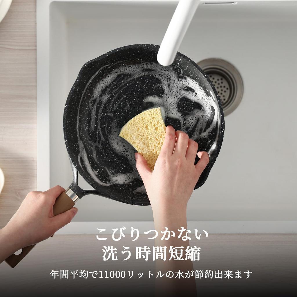 Кастрюля CAROTE 18 см с крышкой Совместима с газовыми плитами IH Не содержит PFOA и PFOS Красота и функциональность Мраморное покрытие Легко чистить Отдельная кастрюля Жареные и